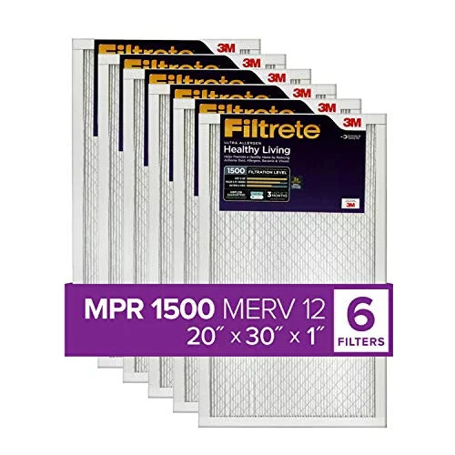 19.81 Ultra Filter, x Allergen, Air MPR Healthy Furnace dimensions 29.81 x Living Filtrete 6-Pack 0.78) 20x30x1, 1500, AC (exact