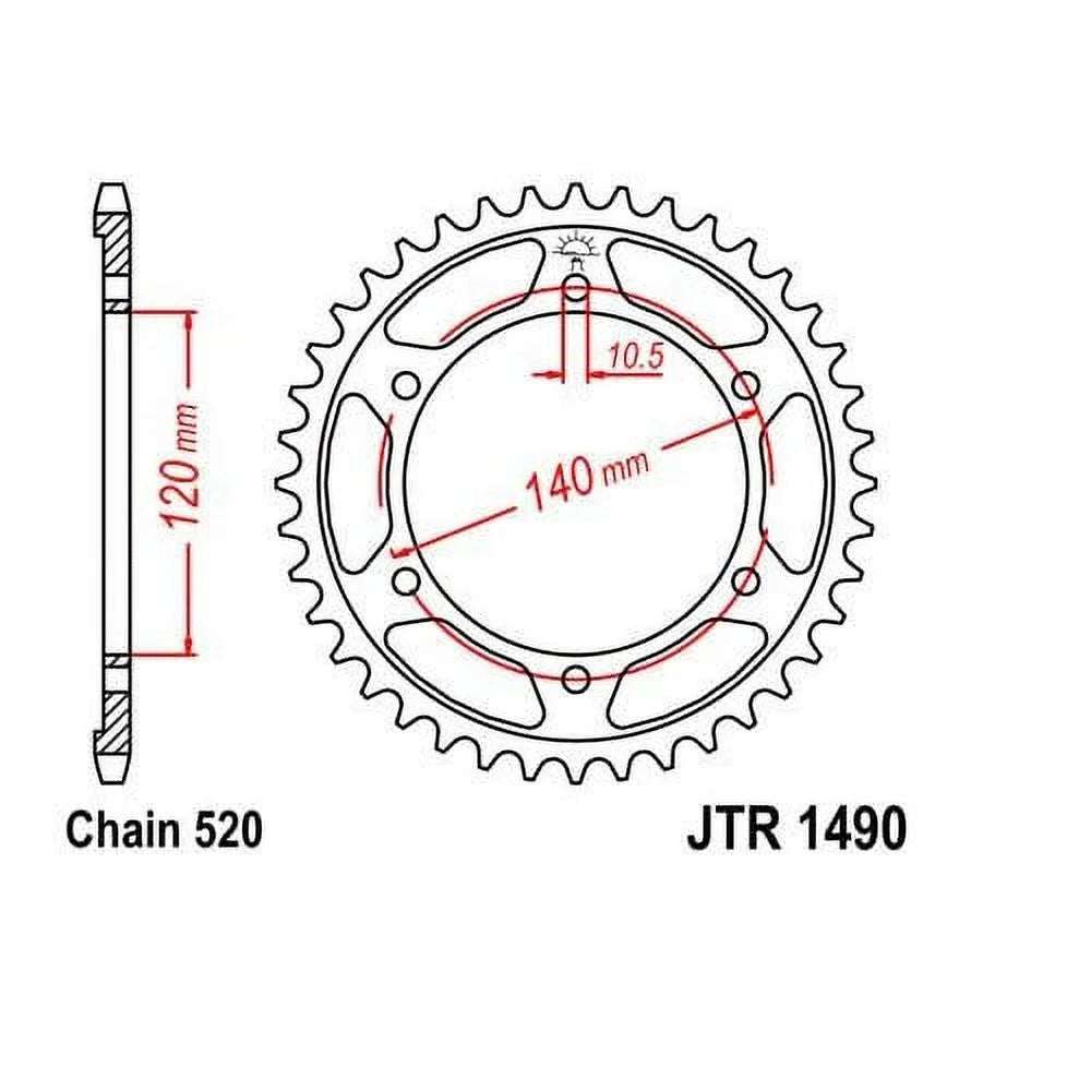 Sprocket JT SUZUKI 42T Rear Steel for 1997 GSX-R600 Street