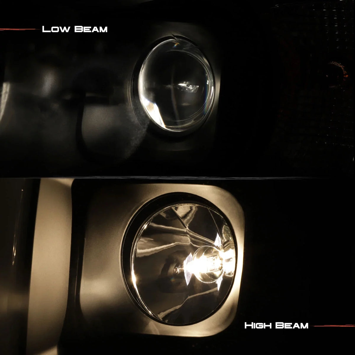 Headlights Bar - Light LED Projector Black Canyon For DRL 2015-2022 - AKKON Pair GMC Housing