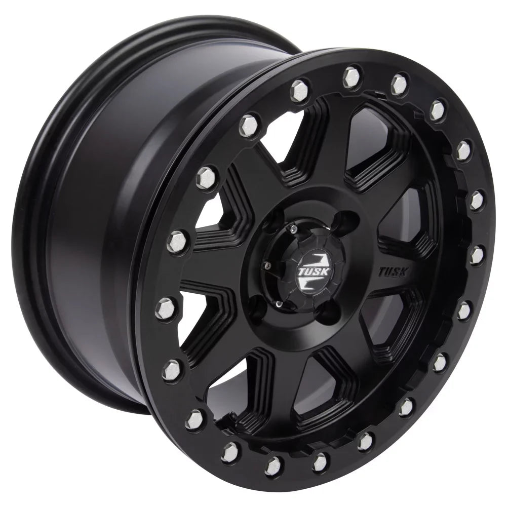 For 2022 5.0 Beadlock + Edition EPS 14x7 4/110 2.0 Ranch VI Tusk Viking Yamaha Black Wheel Matte Uinta