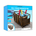 Balls, Essentially x H), and Holder, 28" W Organizer Mesh Rolling x Floats 563009 Yours L Brown design Large, Toys, Pool Equipment Height, Noodles Kids 25" Bin, (43" Storage