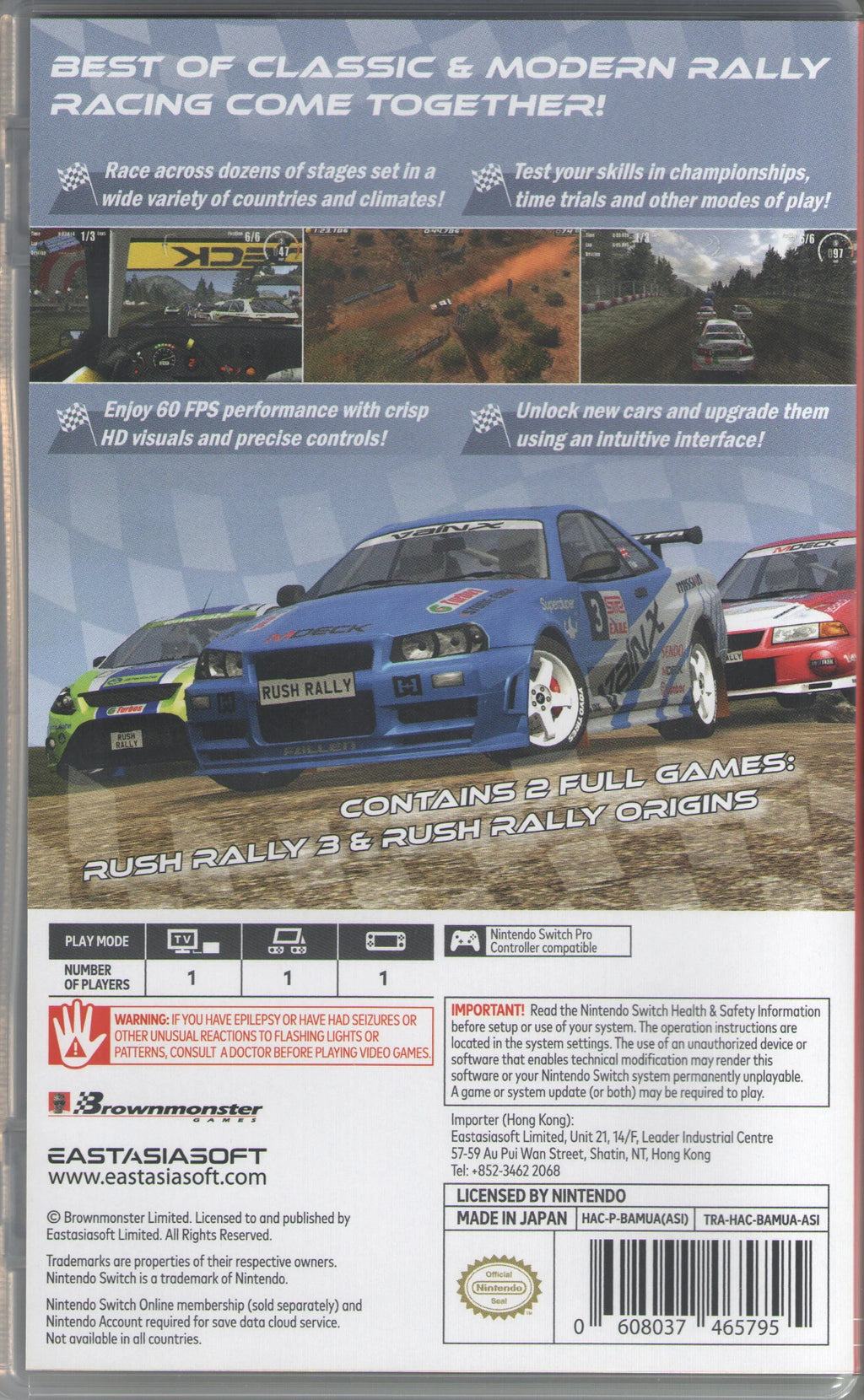 for Nintendo Rally Rush Collection Switch