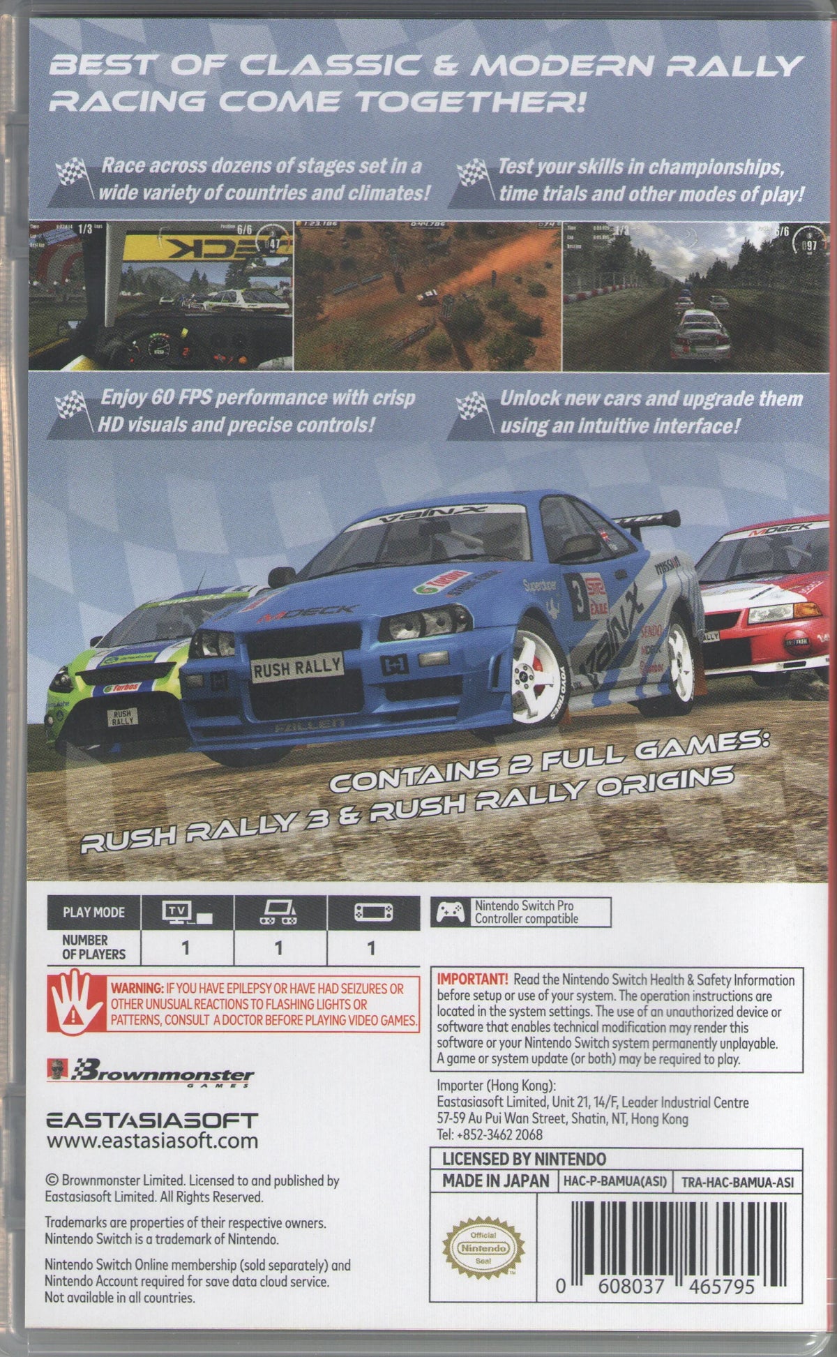 for Nintendo Rally Rush Collection Switch