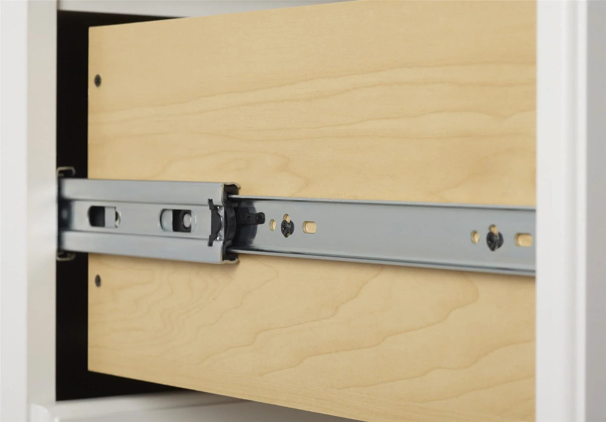 24" Systembuild Cabinet, Evolution Garage 3 Drawer Base White Storage Kendall