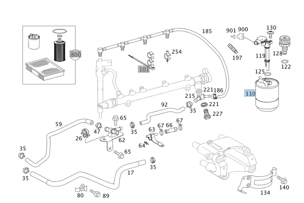 Filter New -Benz 6420920101 OEM Fuel Genuine Sprinter