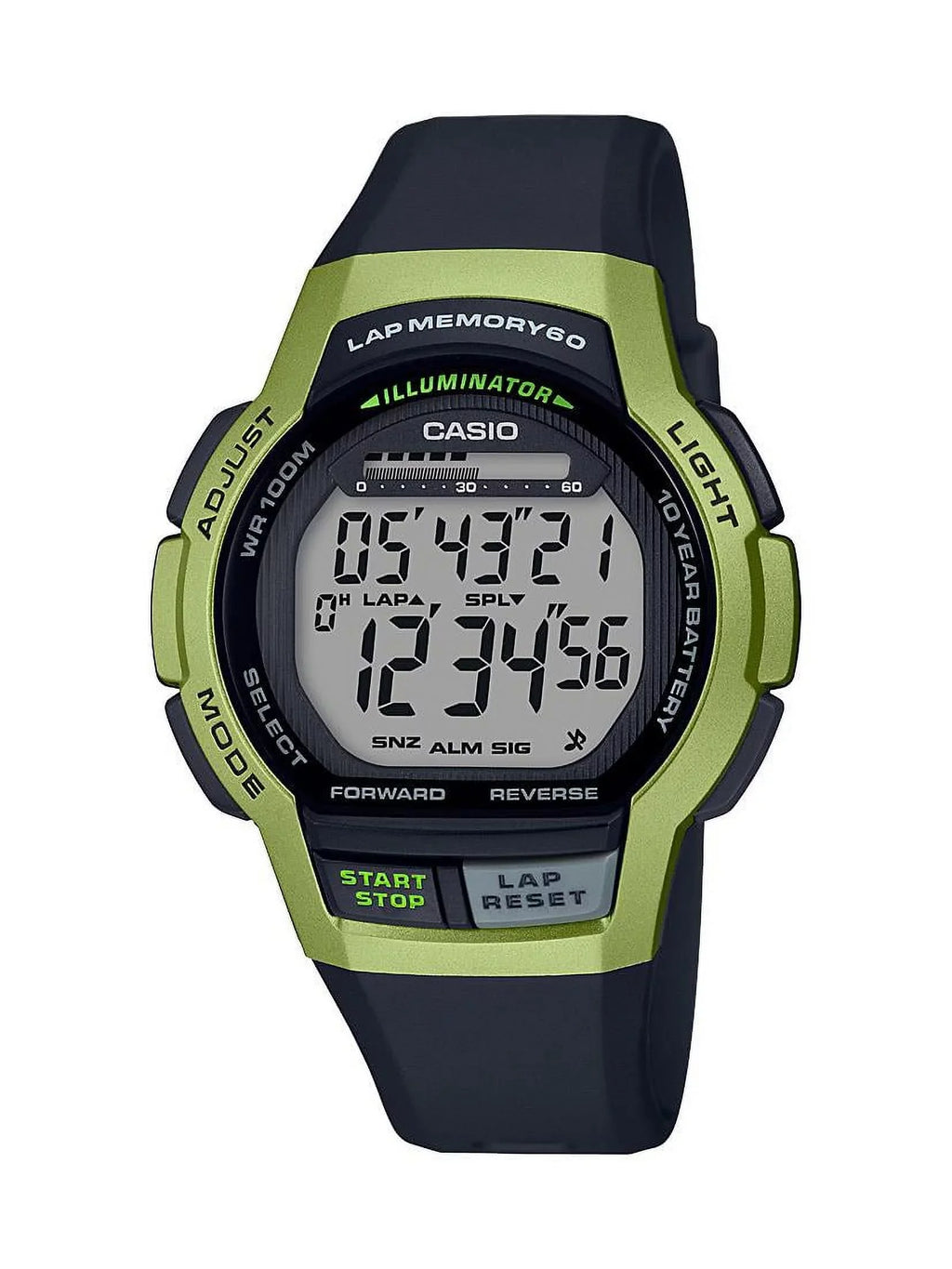 Men's Watch Casio 60-Lap -Green Runner's WS1000H-3AV