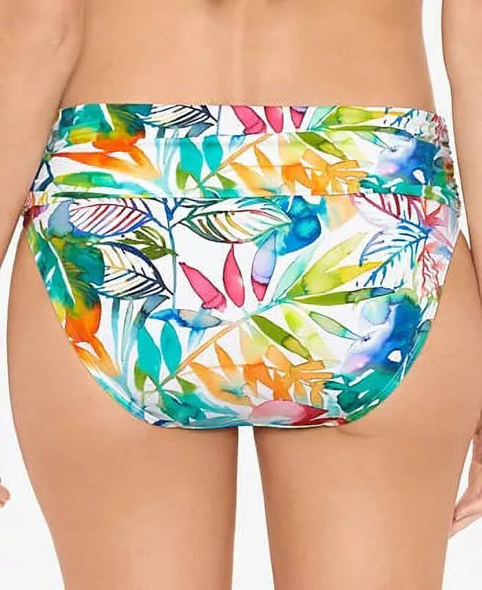 8 Tropical RALPH Banded Hipster Multicolored LAUREN LAUREN Shirred Bottoms Caribbean Wide
