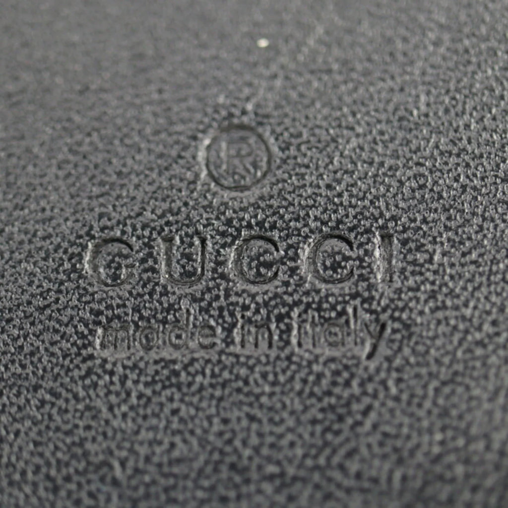 GG Pre-Owned Black 508757 Supreme (Good) Bee Compact BEE Gold Leather Canvas Beige Brown Bifold Wallet
