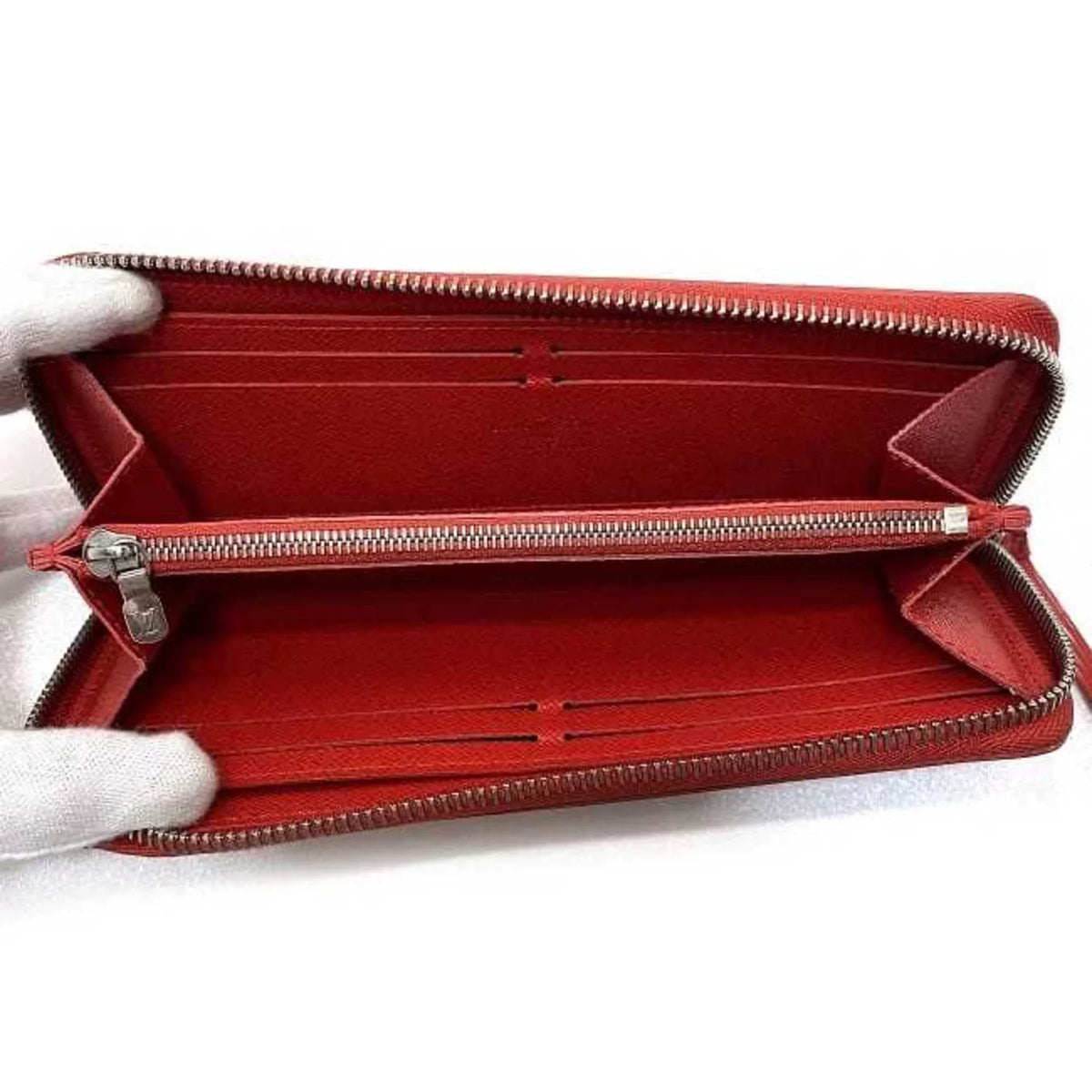 M60913 Long Pre-Owned MI1115 Clemence Epi Leather Red (Good) LV Portefeuille Coquelicot Wallet