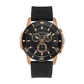 Chronograph Watch, Bulova Silicone Strap Caravelle Men's Designed Black by