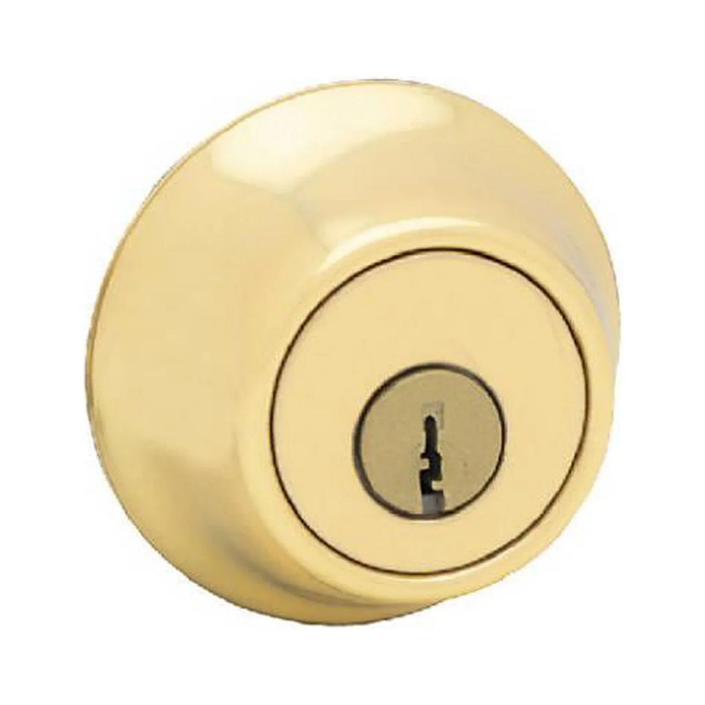 Quantity 1 CP Brass 3 K6 Polished Kwikset Deadbolt, SMT RCS 660 Security RCAL - Single-Cylinder