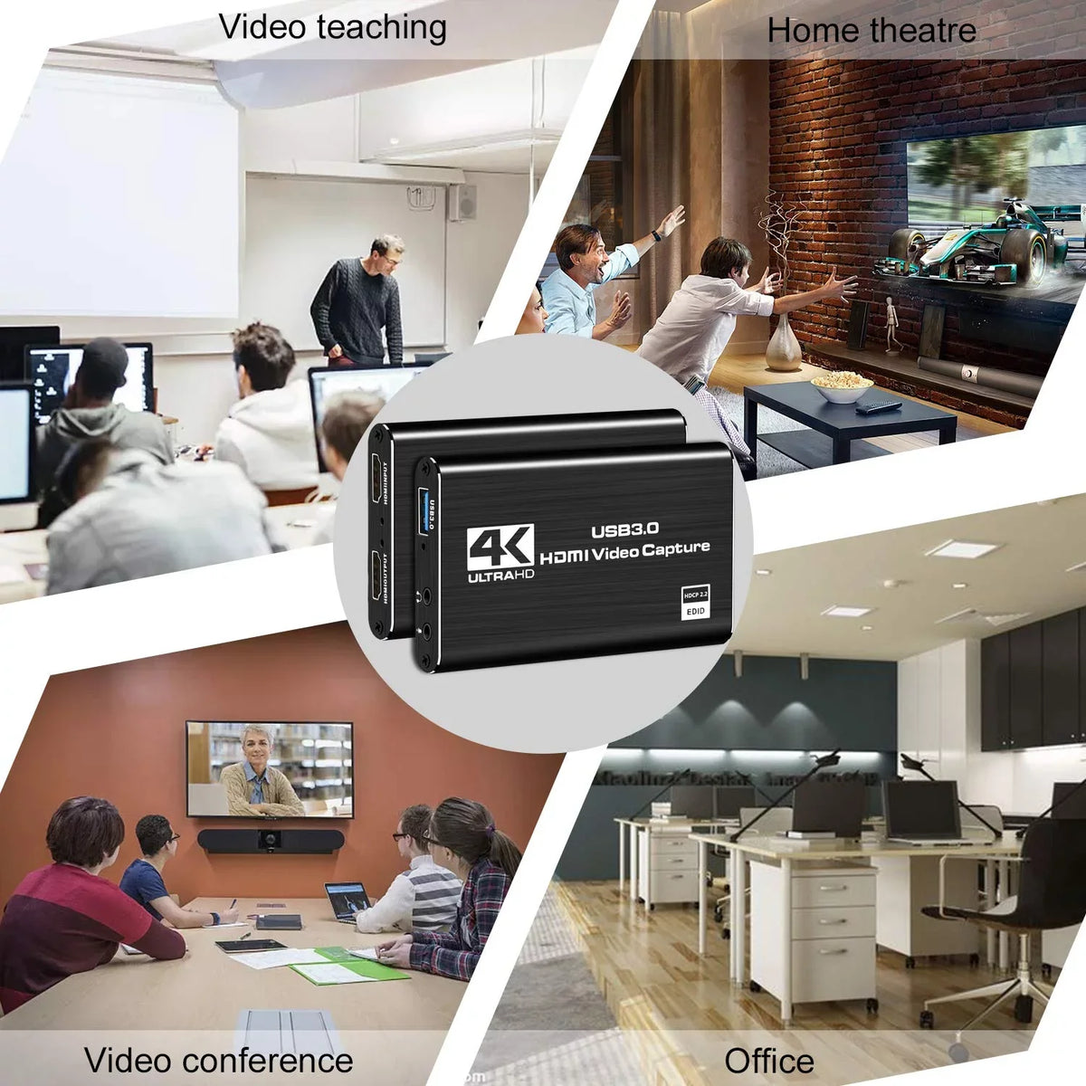 Support Capture PS4 Twitch for YouTube and One Device ANSTEN USB3.0 Game Streaming OS Windows Capture Video Linux Game X Card, HDMI 60HZ Recording OBS 4K Xbox System to Use