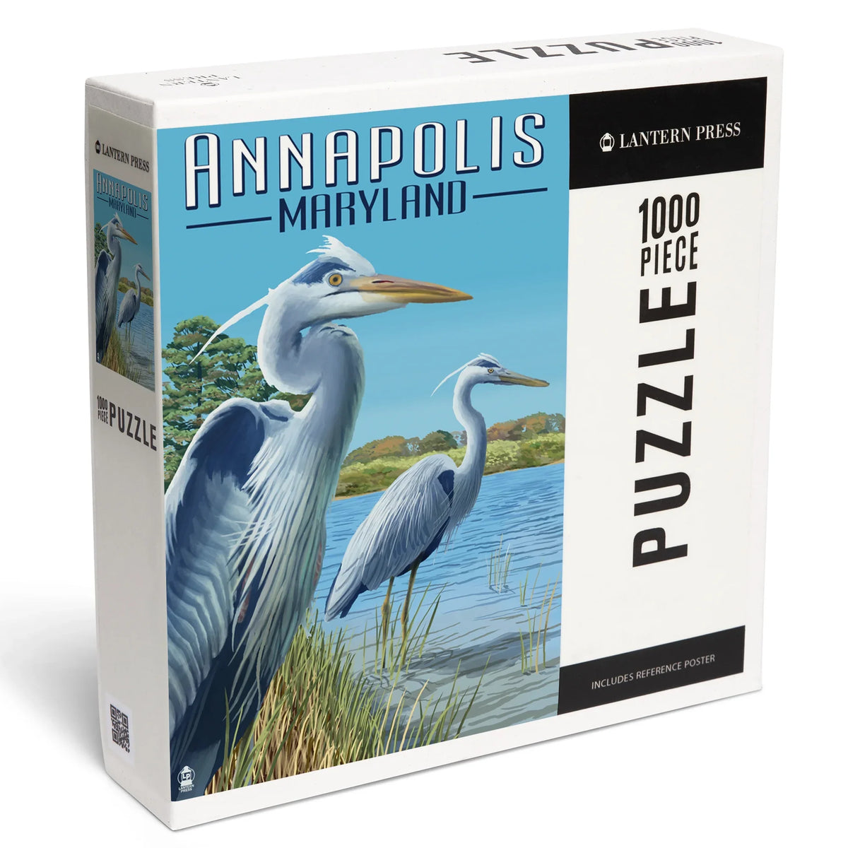 Maryland, Herons Puzzle, Blue Jigsaw Press 1000 Lantern Piece Annapolis,