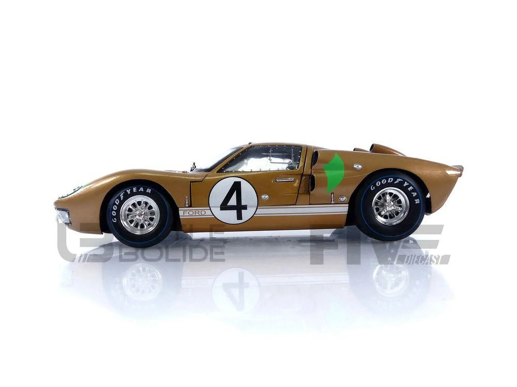 Shelby 2 Collectibles SC414 Diecast GT-40 1-18 MK Gold No.4 Car 1966 Model