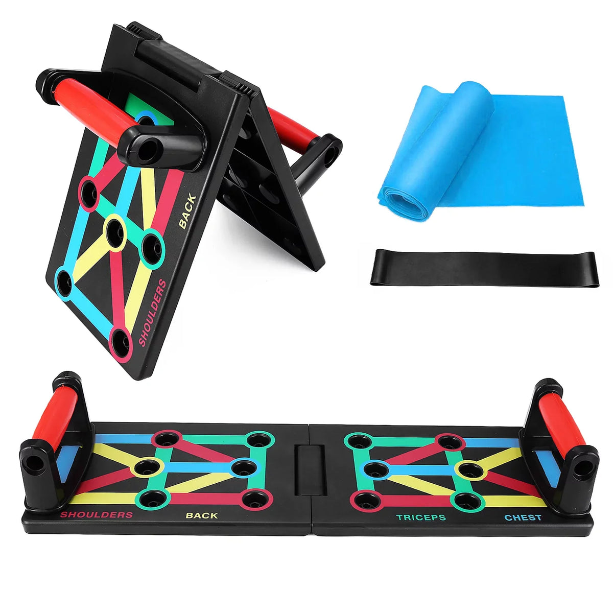 All Chest, Exercise Foldable Suitable Levels Strengthen Arms, Space-Saving Fitness Shoulders, TOMSHOO for Push-Board, Portable Equipment, and and