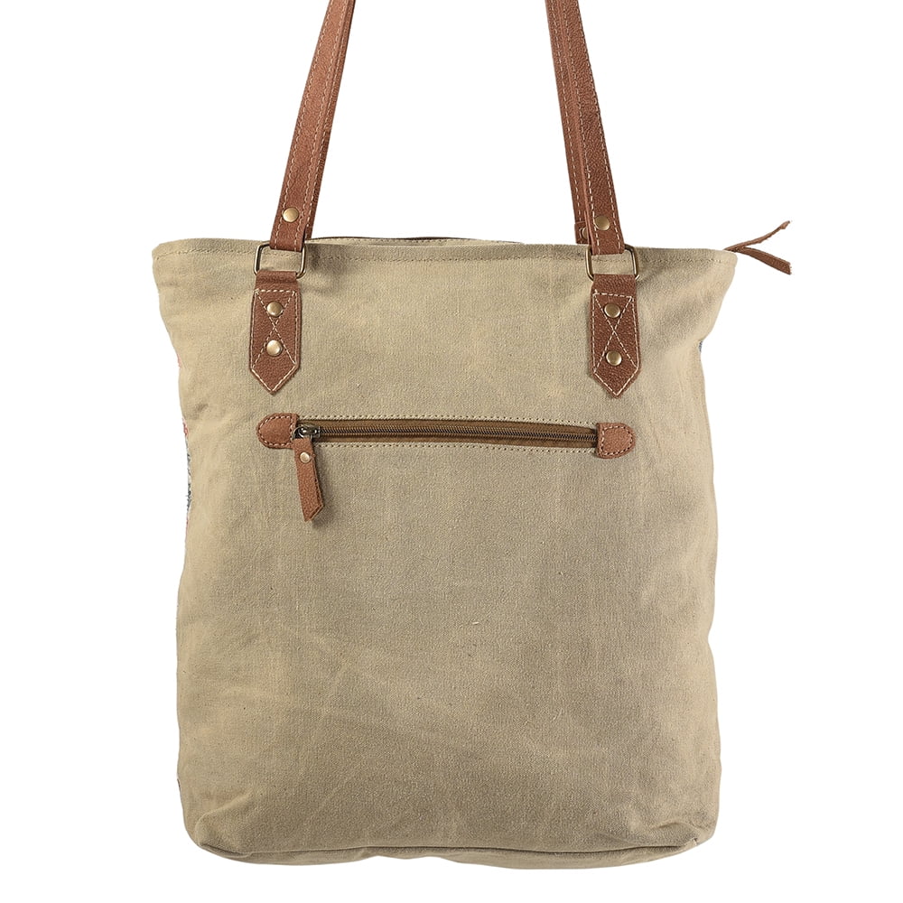 handbag Genuine women KB227 bag western Leather purse TOTE Canvas Wool Upcycled KB OHLAY Upcycled