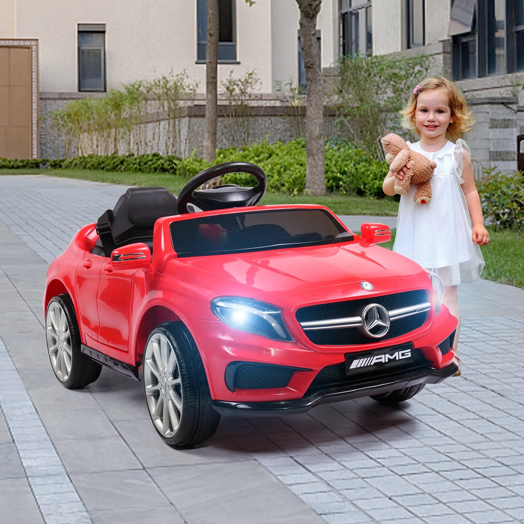 on Music Ride Red W/ Licensed Benz Control Remote 6V Kids 3-6 TOBBI Age Car Lights Child,