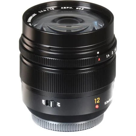 for Leica Micro Lumix Four Aspherical 12mm Summilux f/1.4 Lens DG Black Thirds, G