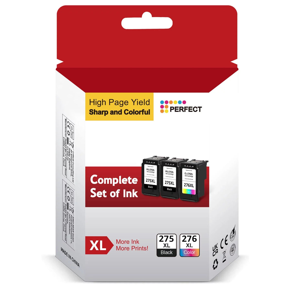 Printer TS3500 276XL TR4722 Replacement Canon Ink Ink Pixma 275XL 276XL 275 TS3522 Combo CL-276 Pack TR4720 for Combo 276 TR4700 and Cartridges TS3520 for Pack 275XL (3-Pack) PG-275