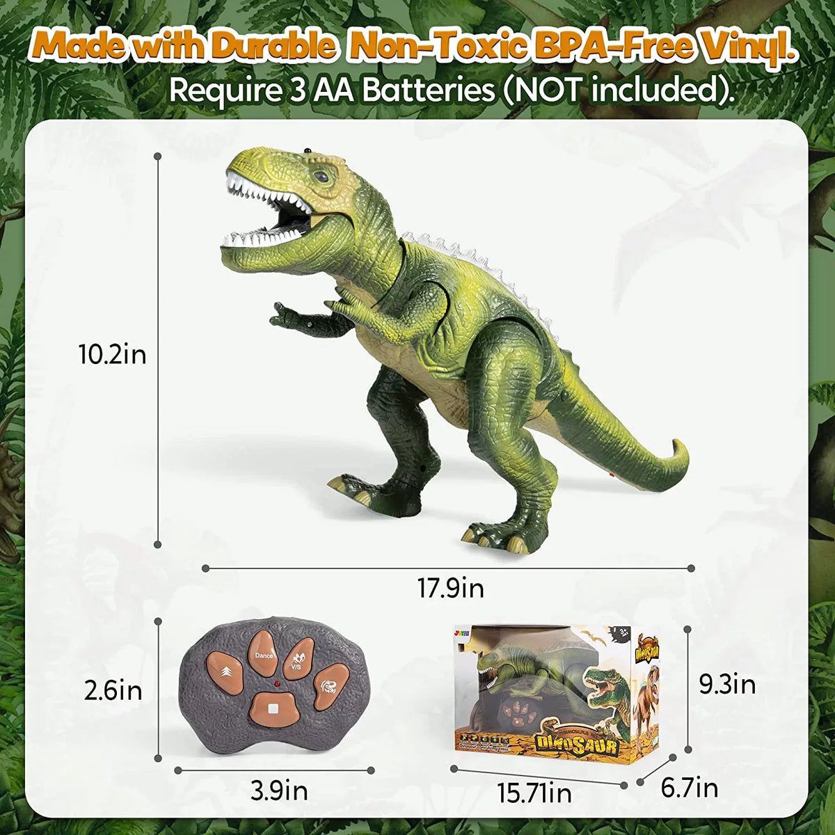 Toy,Electronic Roaring Robot Light Dancing Kids saur dinosaur saur and T with for for Toy Toy Boys JOYIN Toy,Birthday dinosaur Walking Gift Steam dinosaur Rex and Kids Girls,Green Boys,Big Sound,