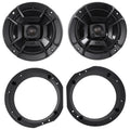 1998-2013 Polk Davidson Touring Plates 300w Harley Speakers w/Adapter 6.5" Audio
