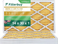11 MERV Furnace Pleated (4-Pack) Filterbuy Filters Air HVAC AC 14x30x1