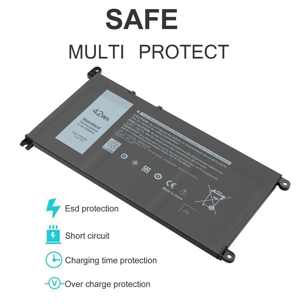 5491 1VX1H 5482 Inspiron 5593 for 5481 YRDD6 Battery 5590 2-in-1 5493 5485 5584