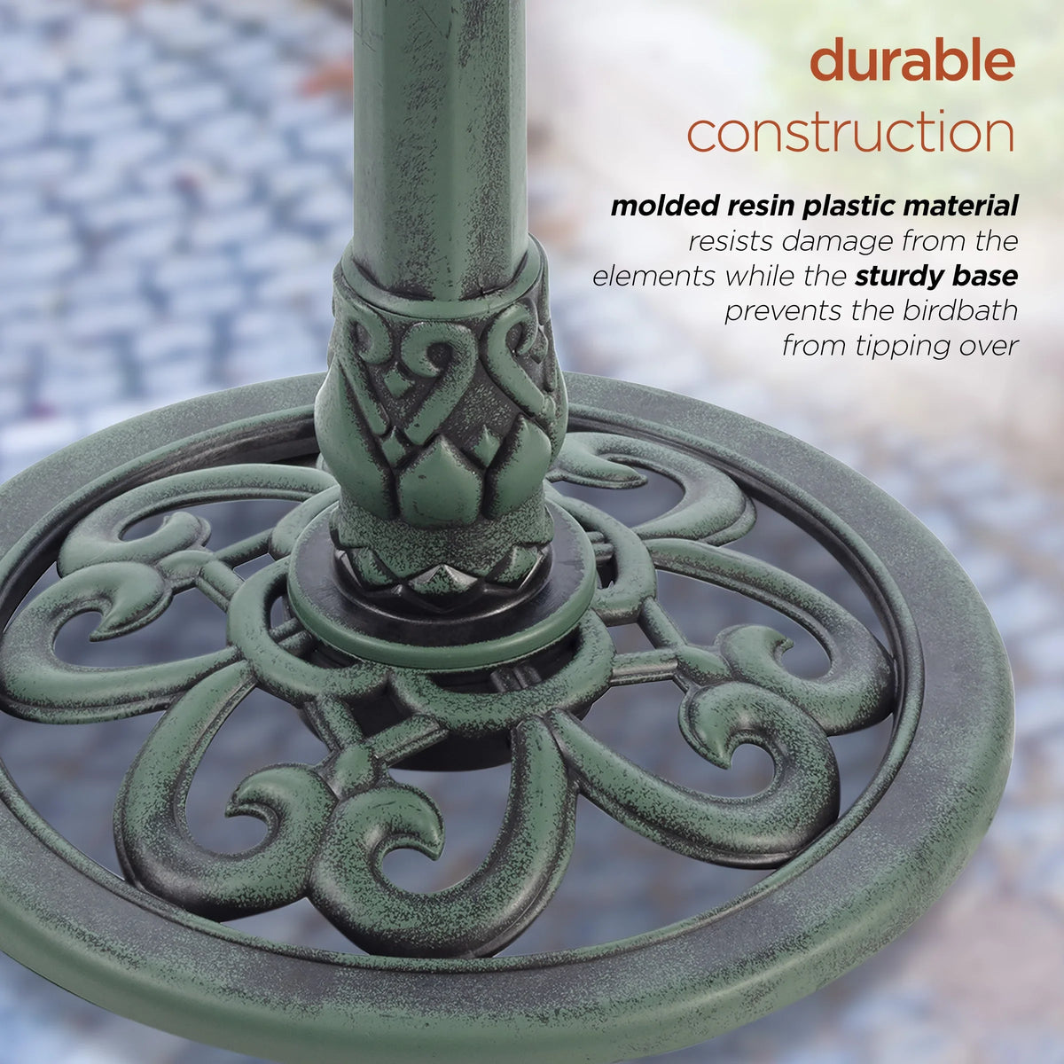 3-Tier Green Fountain Pedestal Bird Corporation Alpine Bath, Plastic