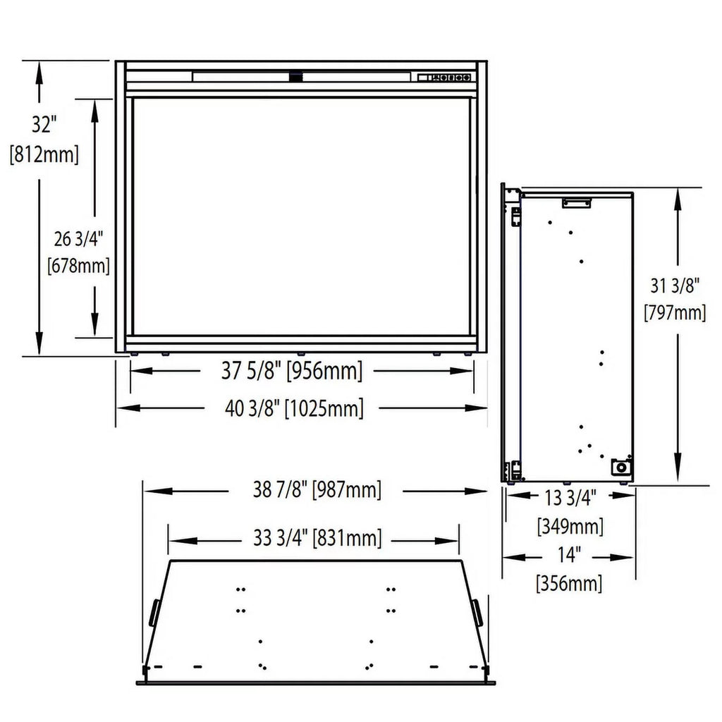 Built-in in. 40 Electric Firebox Insert Napoleon