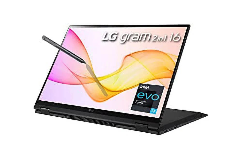 i7-1260P 2-in-1 w/Pen Ultralight Gram IPS Touch Windows 512GB+1TB NVMe 16GB Graphics Fullday 11 Keyboard LG SSD USB EVO RE and Laptop Battery Iris 16" 2023 WiFi Xe WQXGA LPDDR5 Backlit AX