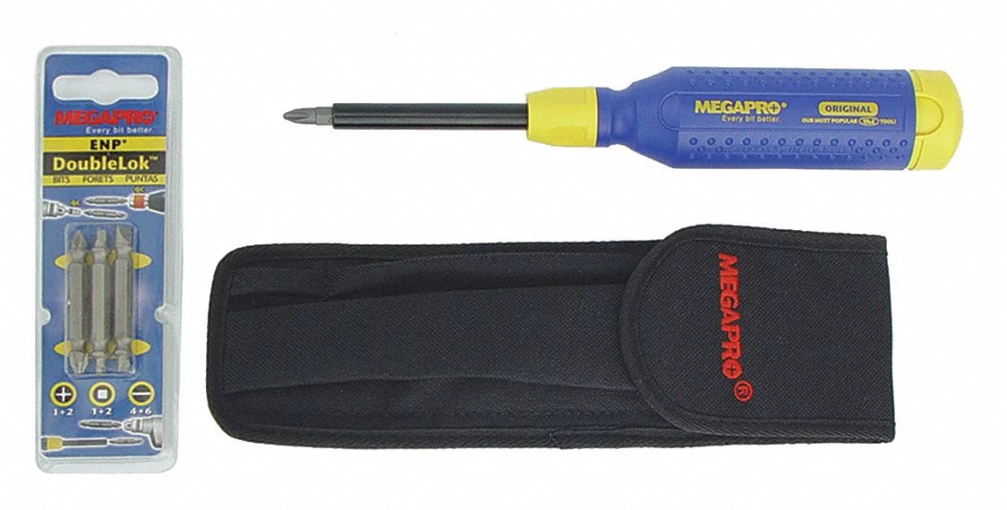 Screwdriver, Multi-Bit Megapro NumBits 6KIT4-B 6