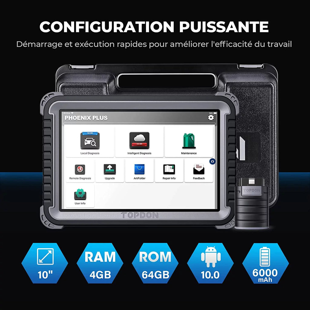 Diagnostic Scanner Scan Matching,34 Car Key ECU Coding, TOPDON Reset Tool OBD2 Bi-directional Services Plus Advanced Phoenix