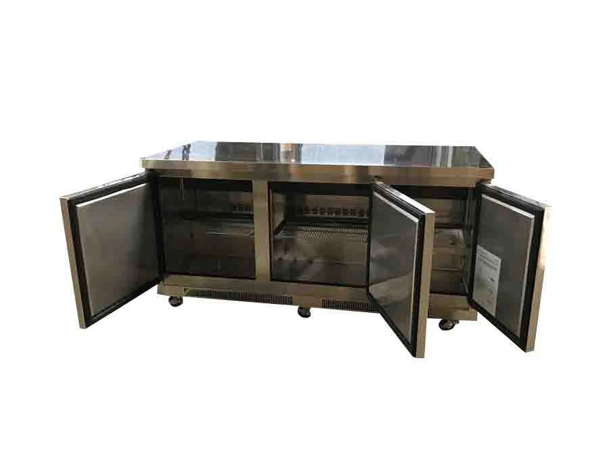 Under Stainless Commercial Shelves Counter 3 3 19 Cu. Freezer doors Ft. Steel