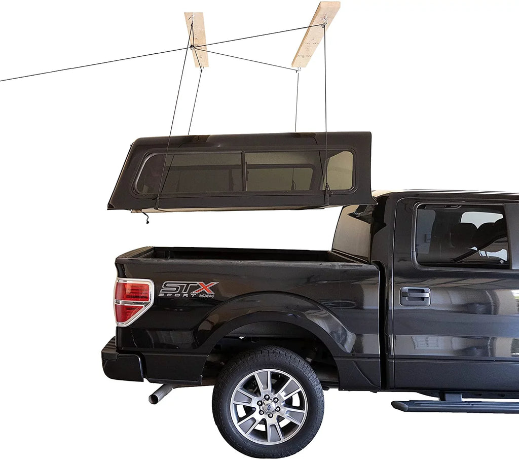 Hoist, Overhead Organization Garage Storage Easy Safe Cap System, Operation, Self-Leveling, - Smart One-Person YUNWEN Garage Truck Anti-Drop