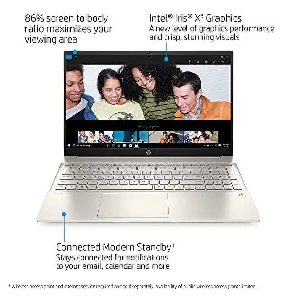 Win10 Card i7-1165G7 2021 FHD Reader, 32GB Pavilion Backlit 15-EG00 Touchscreen, 64GB DDR4, 4-Core, Pro, HP IPS Keyboard, 15.6" Graphics, COU Xe New, USB Iris Wi-Fi 6, SSD, 2TB Laptop