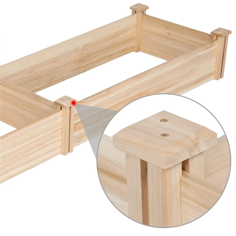 Patio Planter Alden Design Yard for Raised Bed Garden Box Greenhouse Wooden