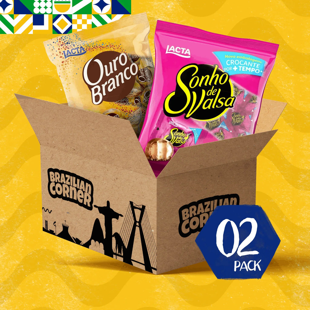 '+ Ouro Lacta Branco 1Kg - Bundle Corner 1kg Sonho De Valsa Bombom Brazilian