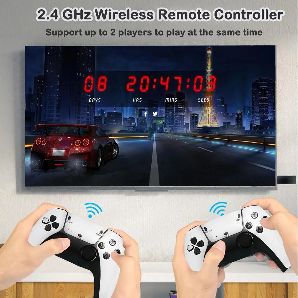 HD with TV Controllers 4K and Wireless High 2.4G Retro Video Games,23 Plug 20000+ for Wireless Dual Game Stick in Built Emulators, Game Play Classic Definition Console, Output