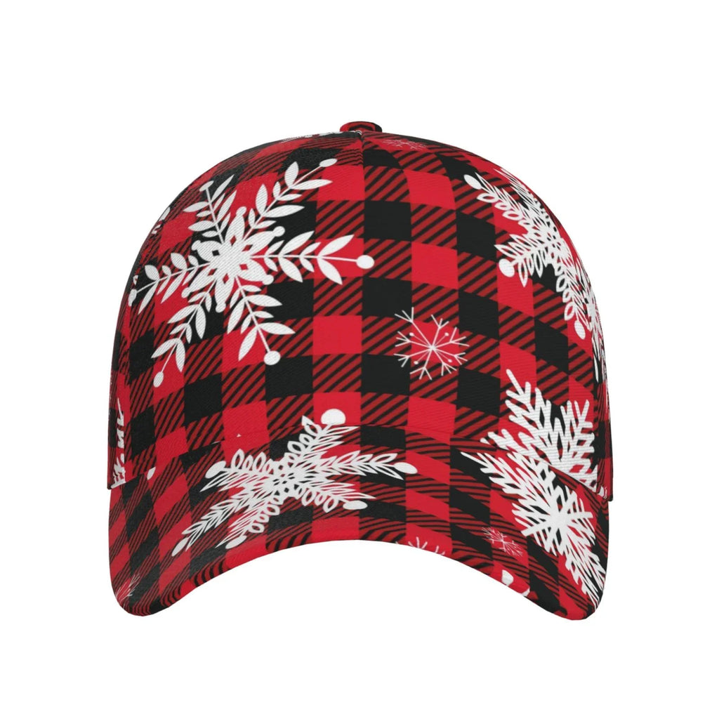 Plaid) Balery Buffalo Cap for Workouts Seasons exterior dimension On Baseball Dad Running A and All Hat(Snowflakes Activities Adjustable