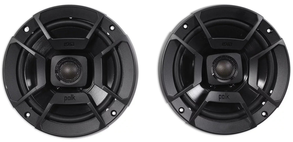 1998-2013 Polk Davidson Touring Plates 300w Harley Speakers w/Adapter 6.5" Audio