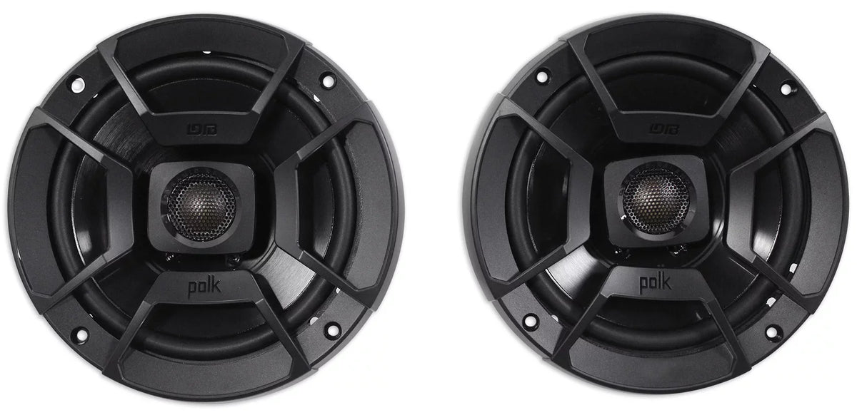 1998-2013 Polk Davidson Touring Plates 300w Harley Speakers w/Adapter 6.5" Audio