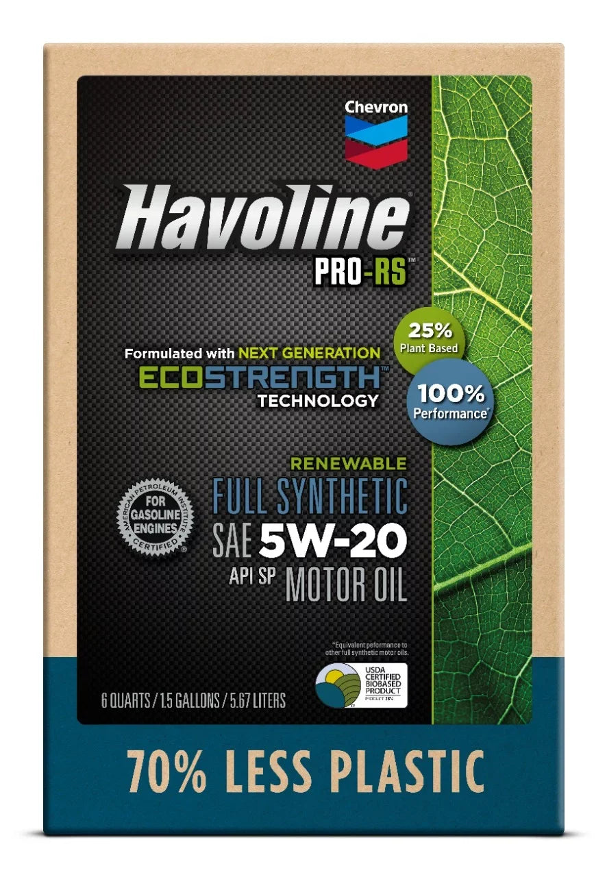 Havoline Renewable Smart Motor Change 6Q Oil 5W-20, Synthetic PRO-RS Box