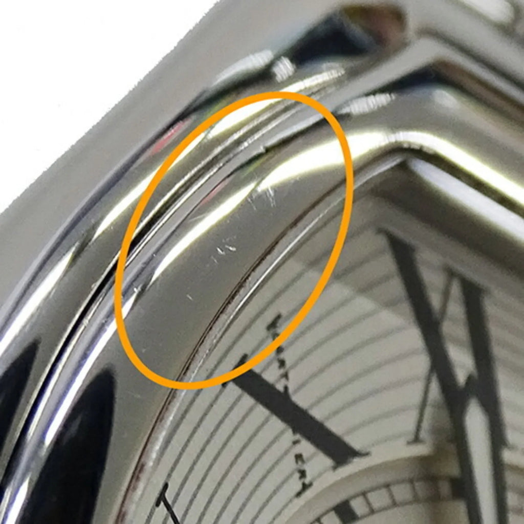 Stainless Ladies SS Steel Date Silver Quartz W62016V3 Cartier Pre-Owned (Fair) SM Roadster Polished Watch