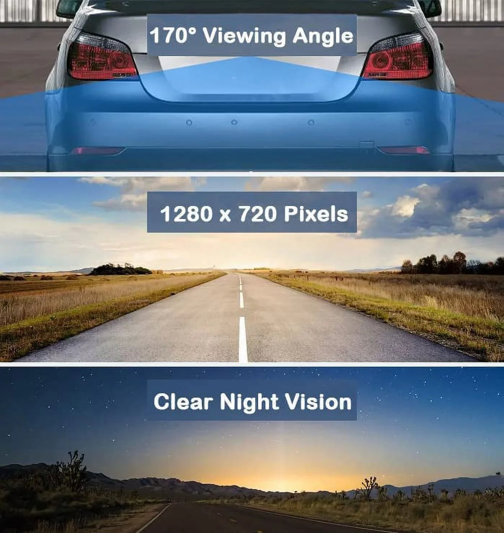 Compatible DMH-160BT AVH-210EX Vision with Backup Rear Plate DMH-100BT License 170° Car Camera Waterproof DMH1770NEX Pioneer View HD Angle Night AVH-2550NEX DMH-WT8600NEX Radio AVH-120BT CAM108