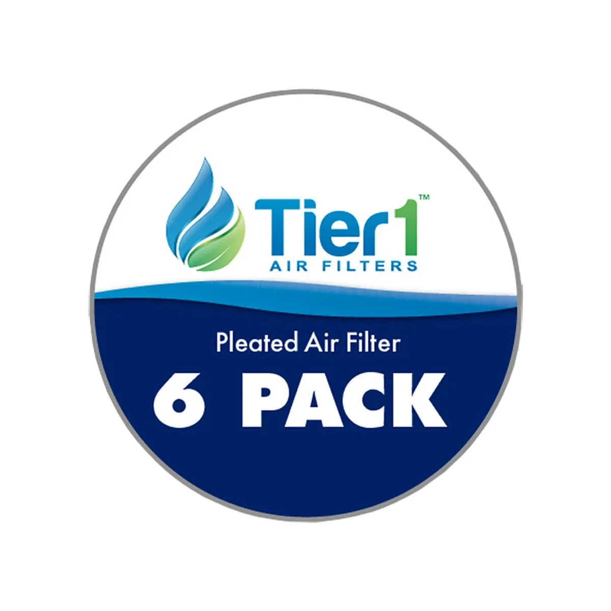 '- Pack 6 Filter Tier1 Pleated Air/ Furnace 16x25x1 11 Merv
