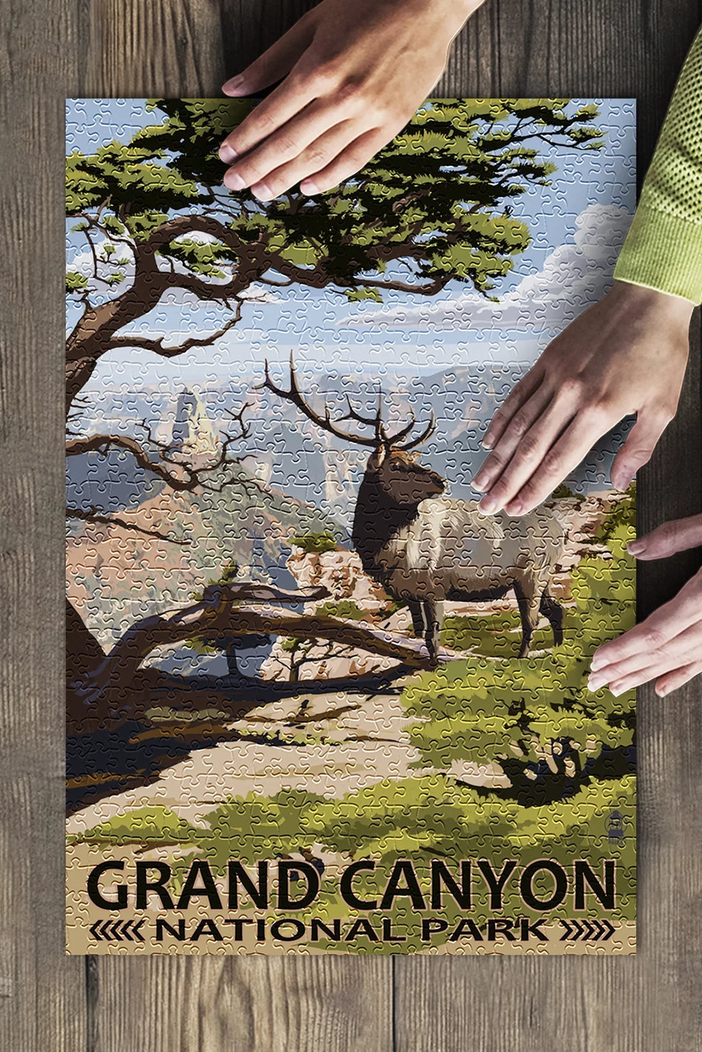 Adults for and Puzzle Jigsaw Arizona, Piece USA) in inches, Park, Grand Canyon Made Imperial Premium Elk 500 Point Family, and (19x27 National
