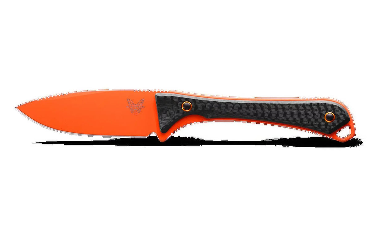 Knife Orange CPM-S90V Altitude 15201OR Blade Cerakote Benchmade Fiber Carbon 3.08" Fixed Handle