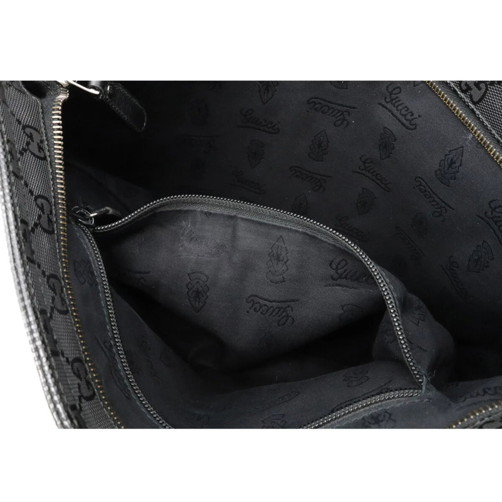 Imprime GG Crossbody Bag (Good) PVC Black Pre-Owned 201446 Leather Shoulder