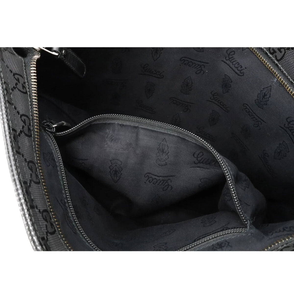Imprime GG Crossbody Bag (Good) PVC Black Pre-Owned 201446 Leather Shoulder