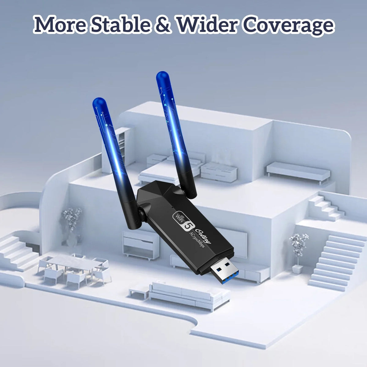 for for 1300Mbps Supports Wireless Windows WiFi USB WiFi Dongle Adapter Ortiny Network Adapter Wireless PC, Laptop Desktop Adapter, Dual 11/10/8/7, Band USB Dual Mac OS 5G/2.4G Band 10.9-10.15 WiFi